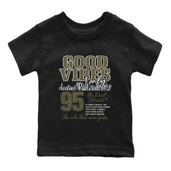 Sneaker Threads – Sneaker Threads To Match Air Jordan 3 Family Affair Shoes – Good Vibes Only Kids T-Shirt Black 2