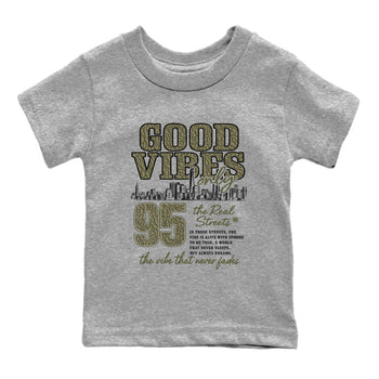 Sneaker Threads – Sneaker Threads To Match Air Jordan 3 Family Affair Shoes – Good Vibes Only Kids T-Shirt Heather Grey 2