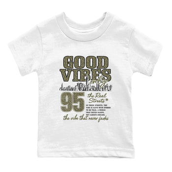 Sneaker Threads – Sneaker Threads To Match Air Jordan 3 Family Affair Shoes – Good Vibes Only Kids T-Shirt White 2