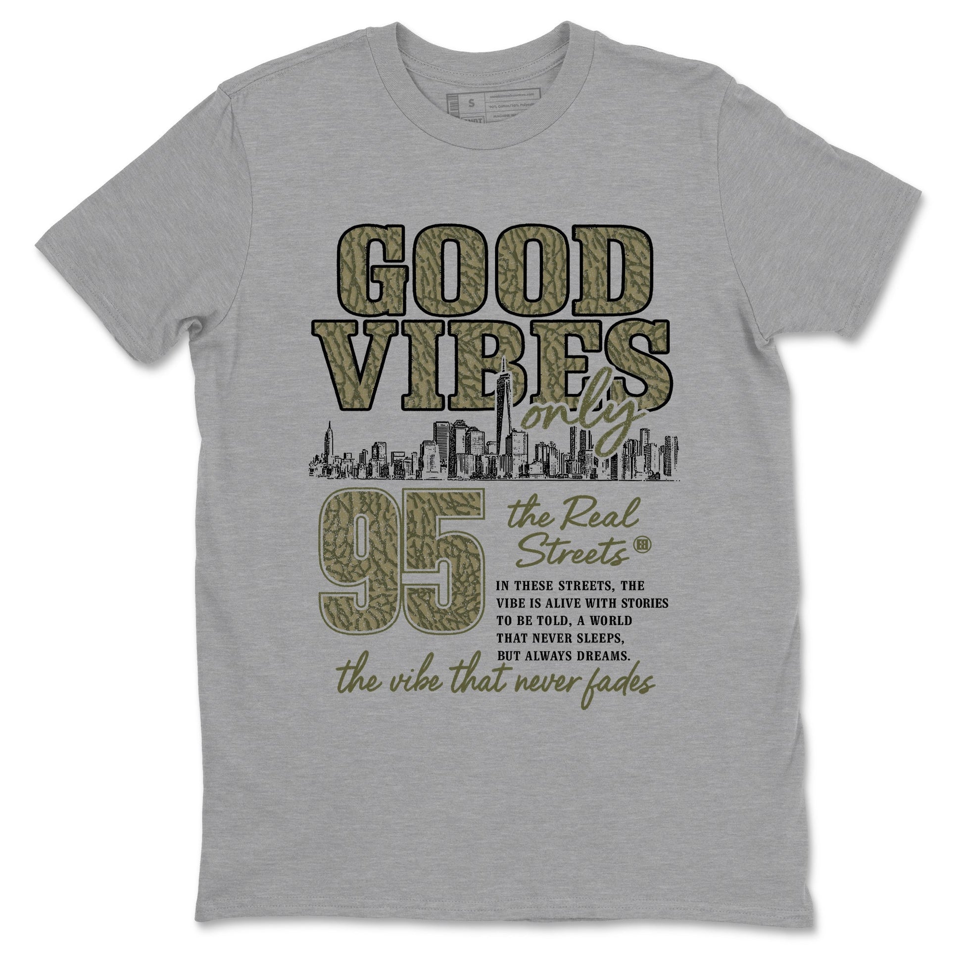 Sneaker Threads – Sneaker Threads To Match Air Jordan 3 Family Affair Shoes – Good Vibes Only Tee Heather Grey 2