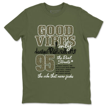 Sneaker Threads – Sneaker Threads To Match Air Jordan 3 Family Affair Shoes – Good Vibes Only Tee Military Green 2