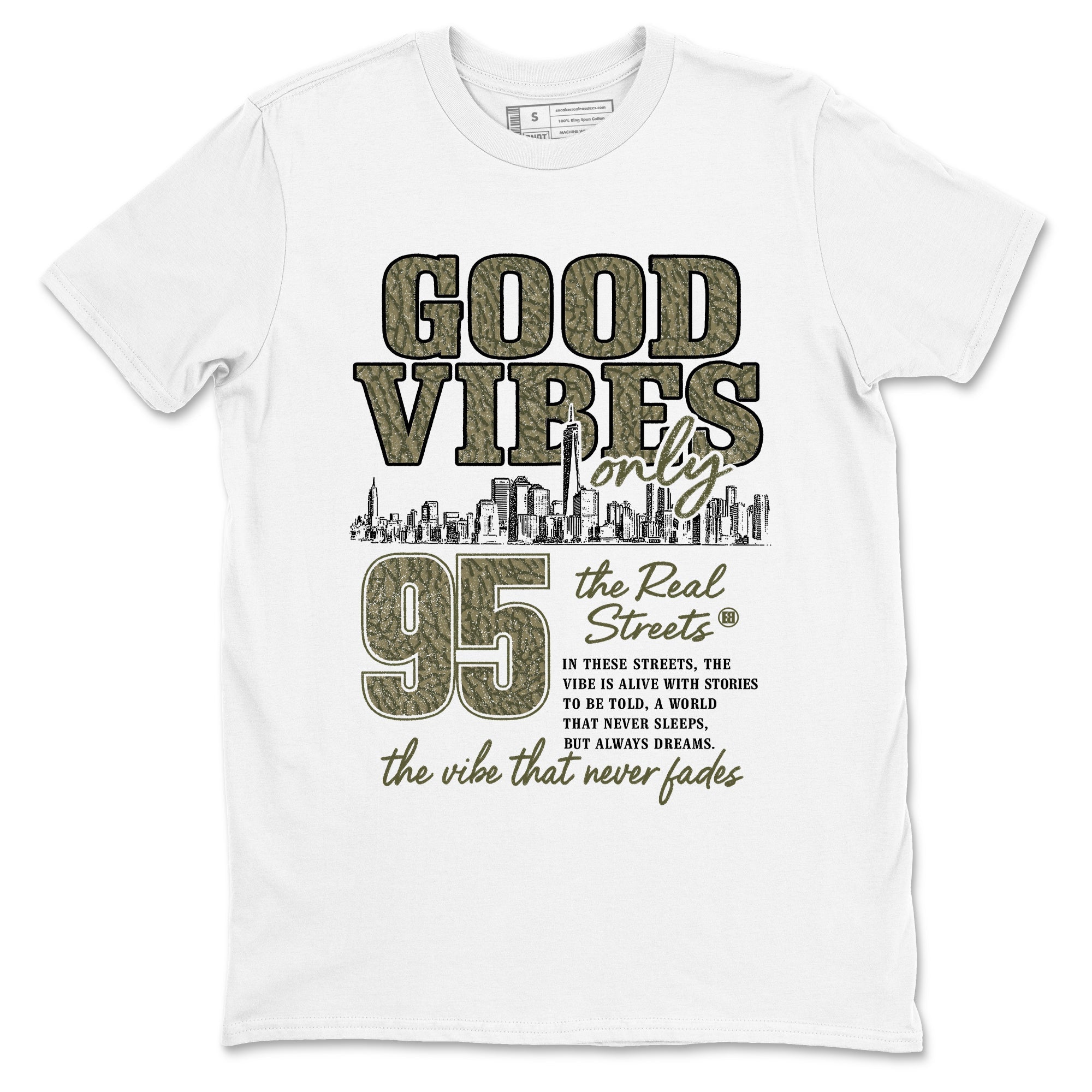 Sneaker Threads – Sneaker Threads To Match Air Jordan 3 Family Affair Shoes – Good Vibes Only Tee White 2