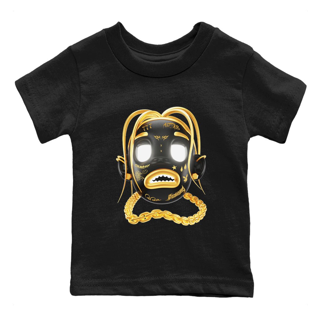 1s Black Metallic Gold shirts to match jordans Goosebumps Boy sneaker match tees Air Jordan 1 Black Metallic Gold SNRT Sneaker Tees streetwear brand Baby and Youth Black 2 cotton tee