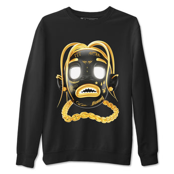 1s Black Metallic Gold shirts to match jordans Goosebumps Boy sneaker match tees Air Jordan 1 Black Metallic Gold SNRT Sneaker Tees streetwear brand Black 2 unisex cotton tee