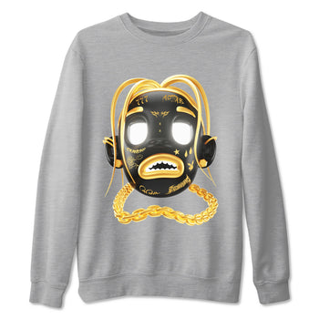 1s Black Metallic Gold shirts to match jordans Goosebumps Boy sneaker match tees Air Jordan 1 Black Metallic Gold SNRT Sneaker Tees streetwear brand Heather Grey 2 unisex cotton tee