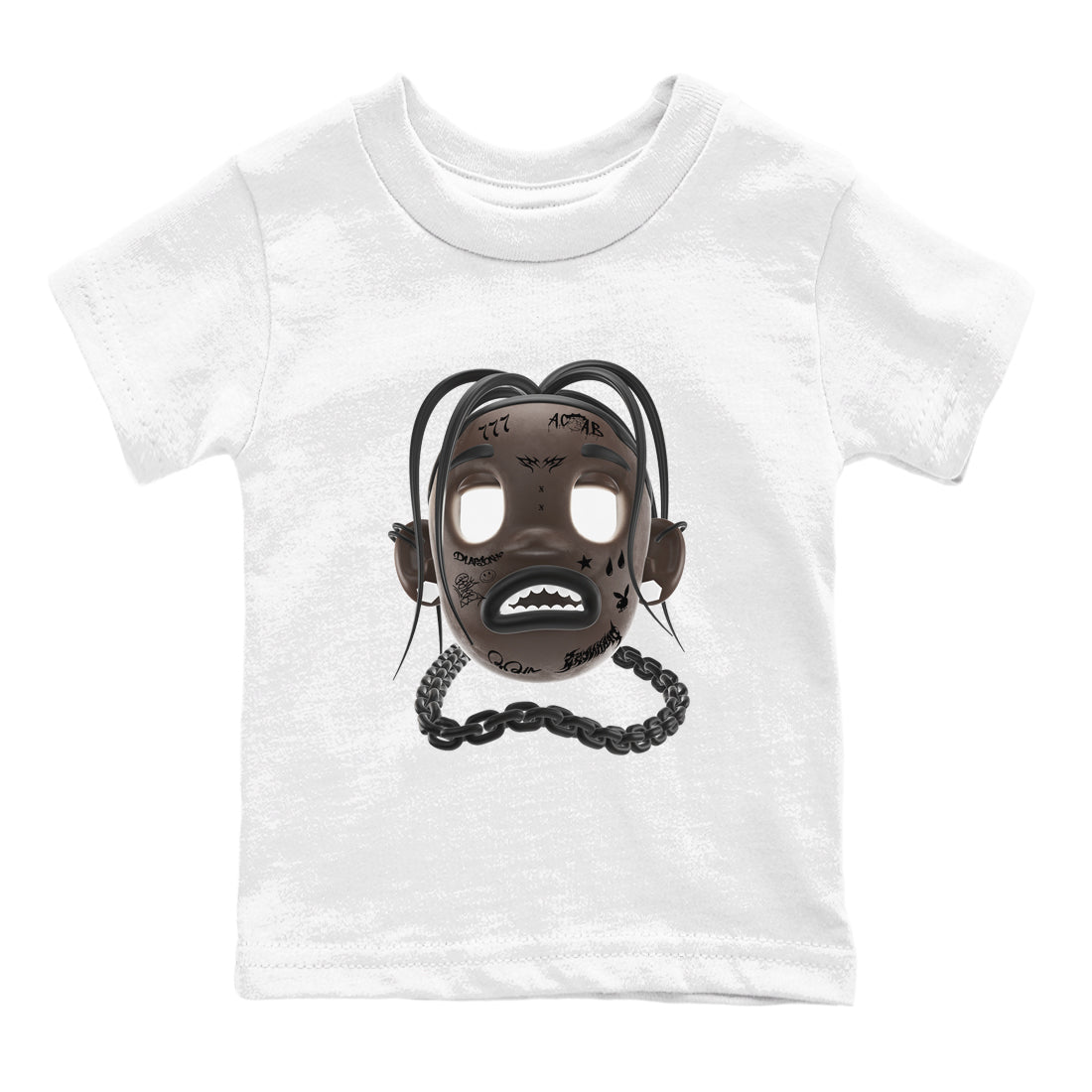 Air Jordan 1 Travis Scott Velvet Brown shirts to match jordans Goosebumps Boy sneaker match tees Travis Scott x Air Jordan 1 Low OG Velvet Brown best t shirts to wear with jordans SNRT Sneaker Tees Youth Baby White 2 tee