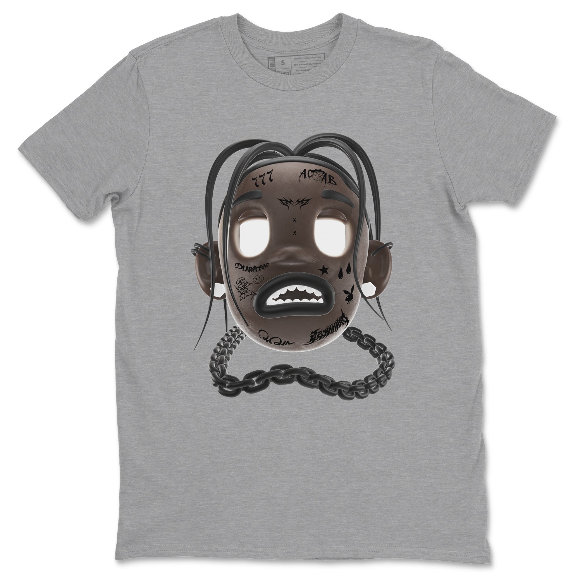 Air Jordan 1 Travis Scott Velvet Brown shirts to match jordans Goosebumps Boy sneaker match tees Travis Scott x Air Jordan 1 Low OG Velvet Brown best t shirts to wear with jordans SNRT Sneaker Tees unisex cotton Heather Grey 2 shirts