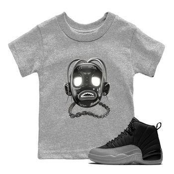 12s Black Wolf Grey shirts to match jordans Goosebumps Boy sneaker match tees Air Jordan 12 Barons match shoes to clothes SNRT Sneaker Tees Youth Baby Heather Grey 1 tee