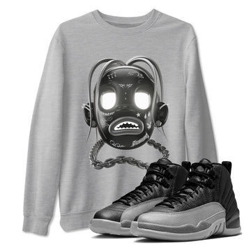 12s Black Wolf Grey shirts to match jordans Goosebumps Boy sneaker match tees Air Jordan 12 Barons match shoes to clothes SNRT Sneaker Tees unisex cotton Heather Grey 1 shirts