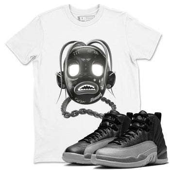 12s Black Wolf Grey shirts to match jordans Goosebumps Boy sneaker match tees Air Jordan 12 Barons match shoes to clothes SNRT Sneaker Tees unisex cotton White 1 shirts