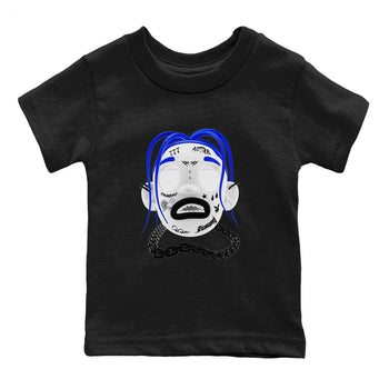 12s Blueberry shirts to match jordans Goosebumps Boy best t shirts to wear with jordans AJ12 White and Game Royal match shoes to clothes SNRT Sneaker Tees Youth Baby Black 2 tee