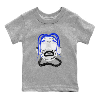 12s Blueberry shirts to match jordans Goosebumps Boy best t shirts to wear with jordans AJ12 White and Game Royal match shoes to clothes SNRT Sneaker Tees Youth Baby Heather Grey 2 tee