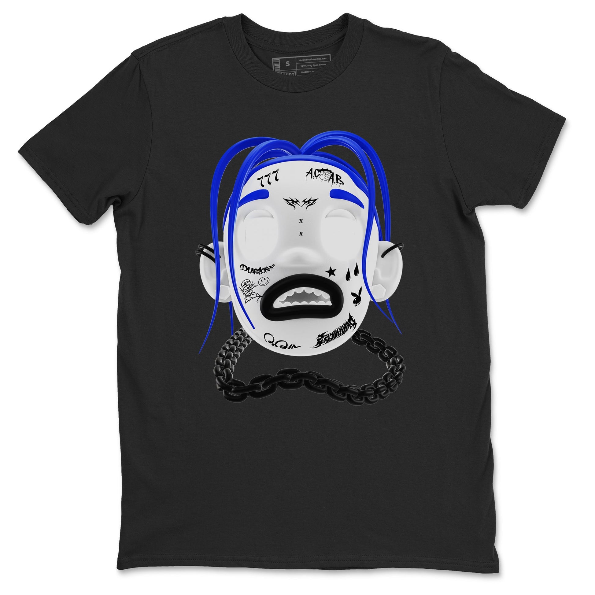 12s Blueberry shirts to match jordans Goosebumps Boy best t shirts to wear with jordans AJ12 White and Game Royal match shoes to clothes SNRT Sneaker Tees unisex cotton Black 2 shirts