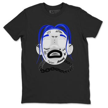 12s Blueberry shirts to match jordans Goosebumps Boy best t shirts to wear with jordans AJ12 White and Game Royal match shoes to clothes SNRT Sneaker Tees unisex cotton Black 2 shirts