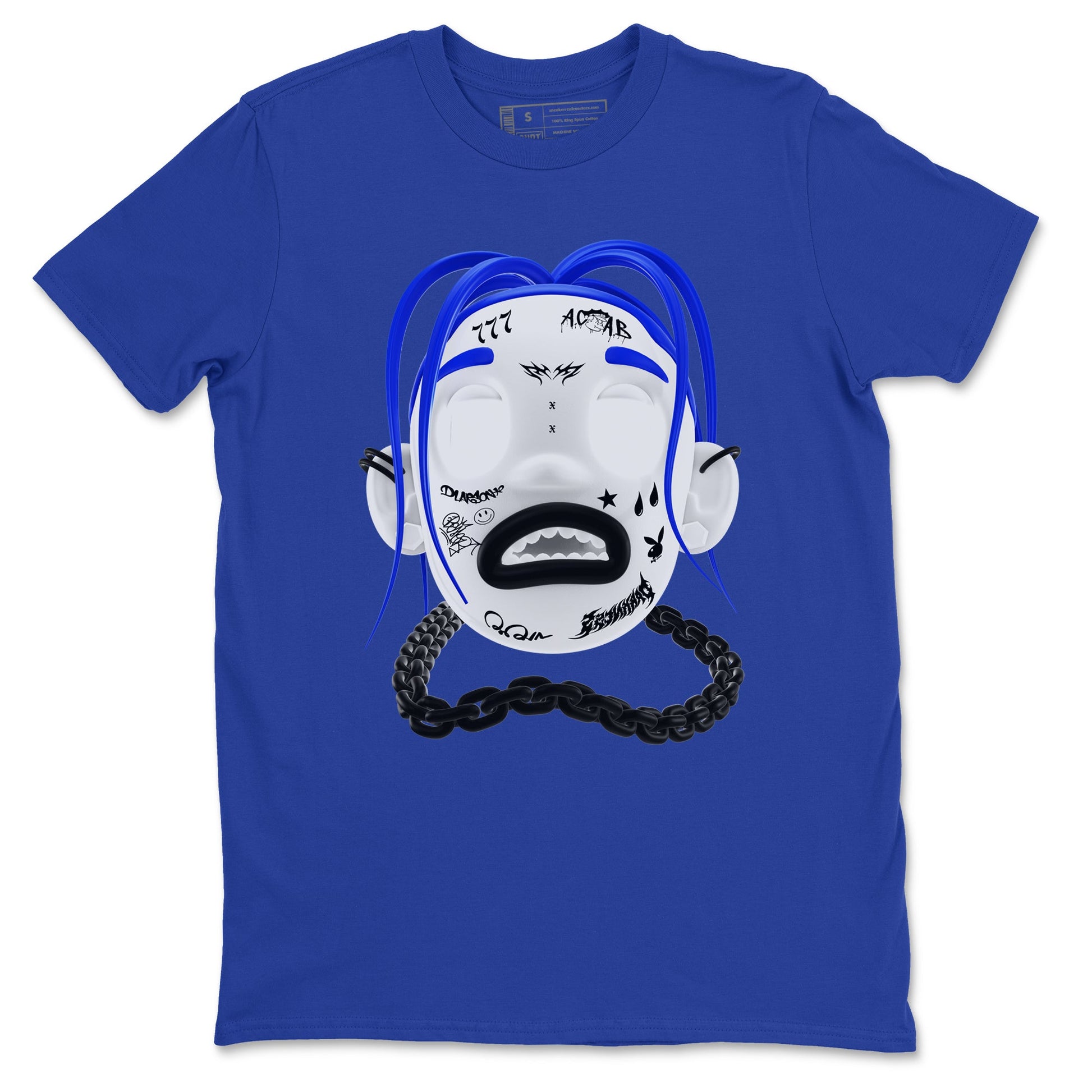 12s Blueberry shirts to match jordans Goosebumps Boy best t shirts to wear with jordans AJ12 White and Game Royal match shoes to clothes SNRT Sneaker Tees unisex cotton Royal Blue 2 shirts