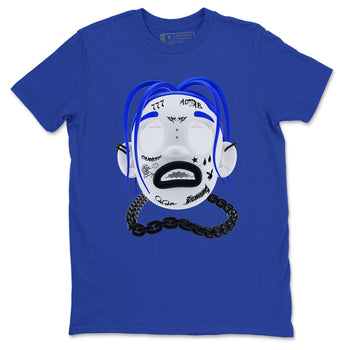 12s Blueberry shirts to match jordans Goosebumps Boy best t shirts to wear with jordans AJ12 White and Game Royal match shoes to clothes SNRT Sneaker Tees unisex cotton Royal Blue 2 shirts
