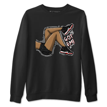 11s Bred Velvet shirts to match jordans Got Em Legs sneaker match tees Air Jordan 11 Bred Velvet match shoes to clothes SNRT Sneaker Tees unisex cotton Black 2 shirts