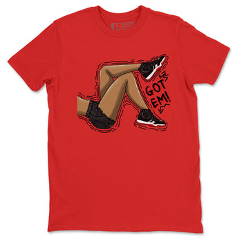 11s Bred Velvet shirts to match jordans Got Em Legs sneaker match tees Air Jordan 11 Bred Velvet match shoes to clothes SNRT Sneaker Tees unisex cotton Red 2 shirts