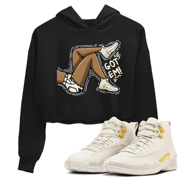 12s Phantom shirts to match jordans Got Em Legs sneaker match tees Air Jordan 12 WMNS Phantom match shoes to clothes SNRT Sneaker Tees unisex cotton Black 1 crop tee