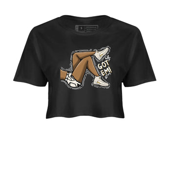 12s Phantom shirts to match jordans Got Em Legs sneaker match tees Air Jordan 12 WMNS Phantom match shoes to clothes SNRT Sneaker Tees unisex cotton Black 2 crop tee