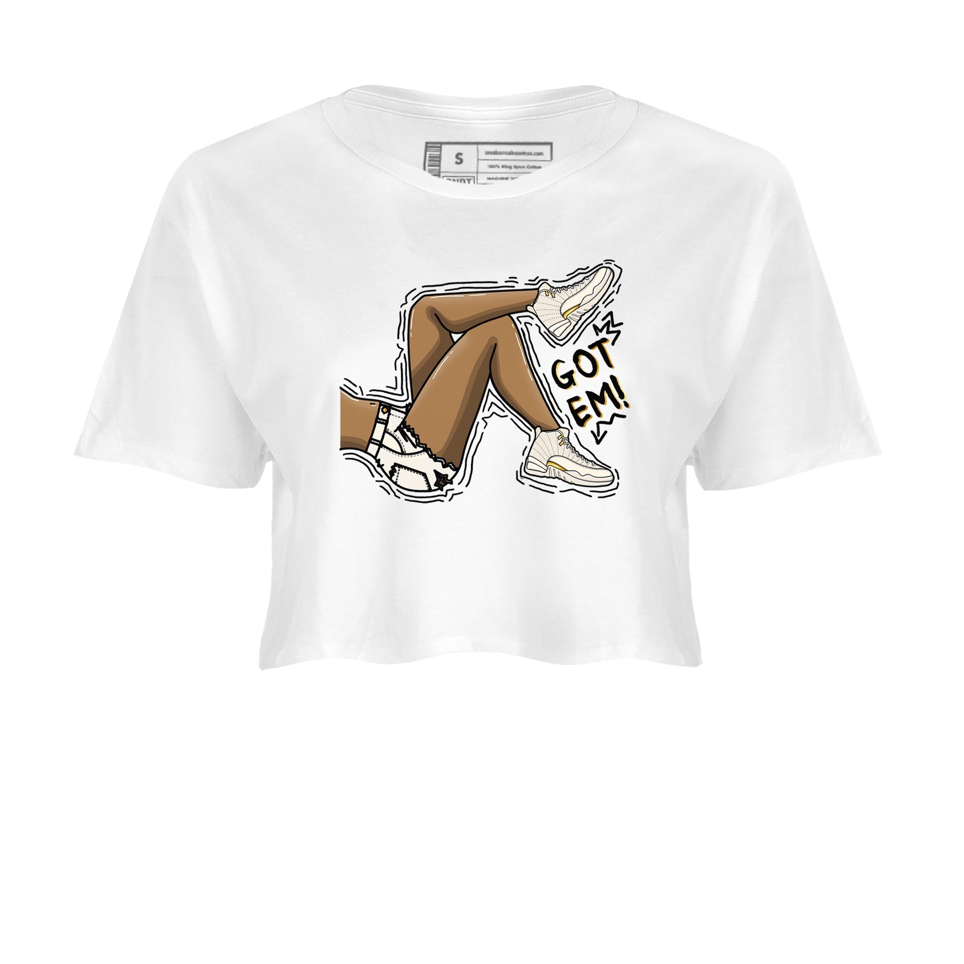 12s Phantom shirts to match jordans Got Em Legs sneaker match tees Air Jordan 12 WMNS Phantom match shoes to clothes SNRT Sneaker Tees unisex cotton White 2 crop tee