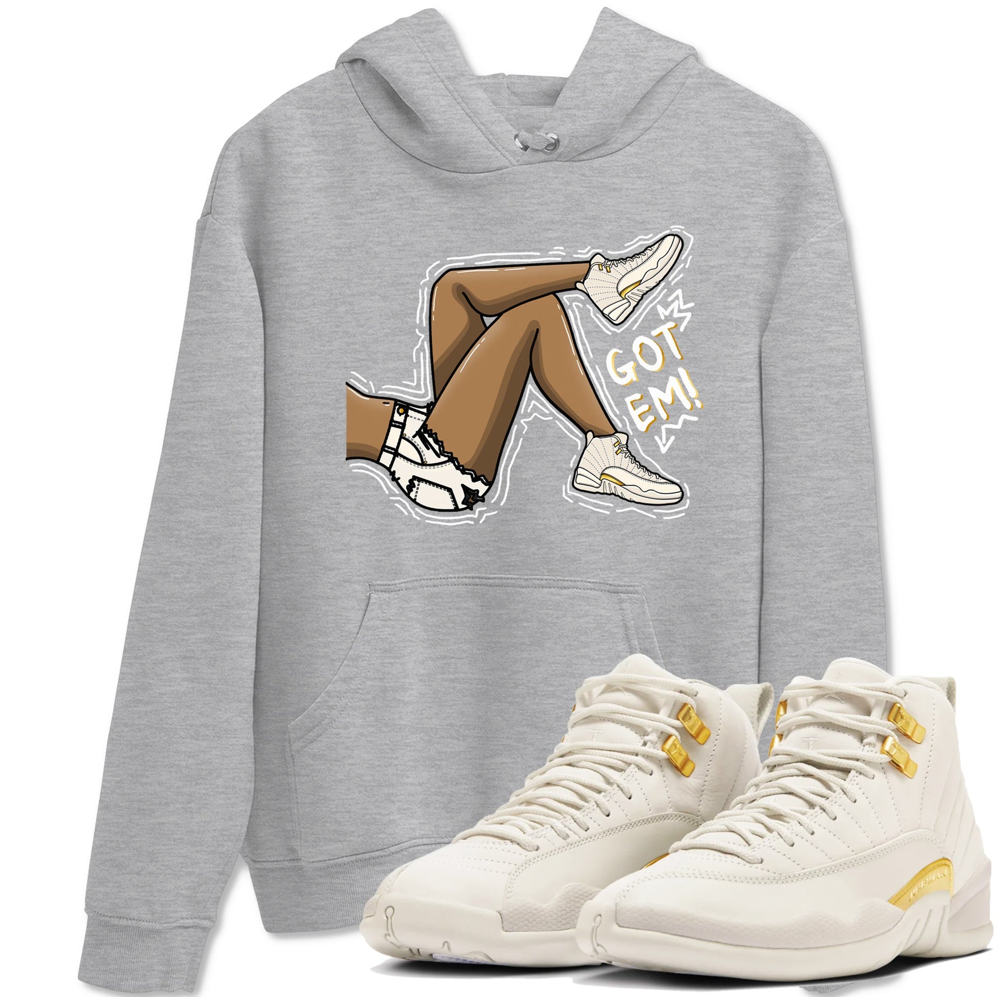 12s Phantom shirts to match jordans Got Em Legs sneaker match tees Air Jordan 12 WMNS Phantom match shoes to clothes SNRT Sneaker Tees unisex cotton Heather Grey 1 shirts