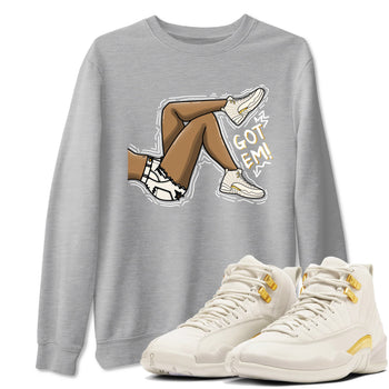 12s Phantom shirts to match jordans Got Em Legs sneaker match tees Air Jordan 12 WMNS Phantom match shoes to clothes SNRT Sneaker Tees unisex cotton Heather Grey 1 shirts
