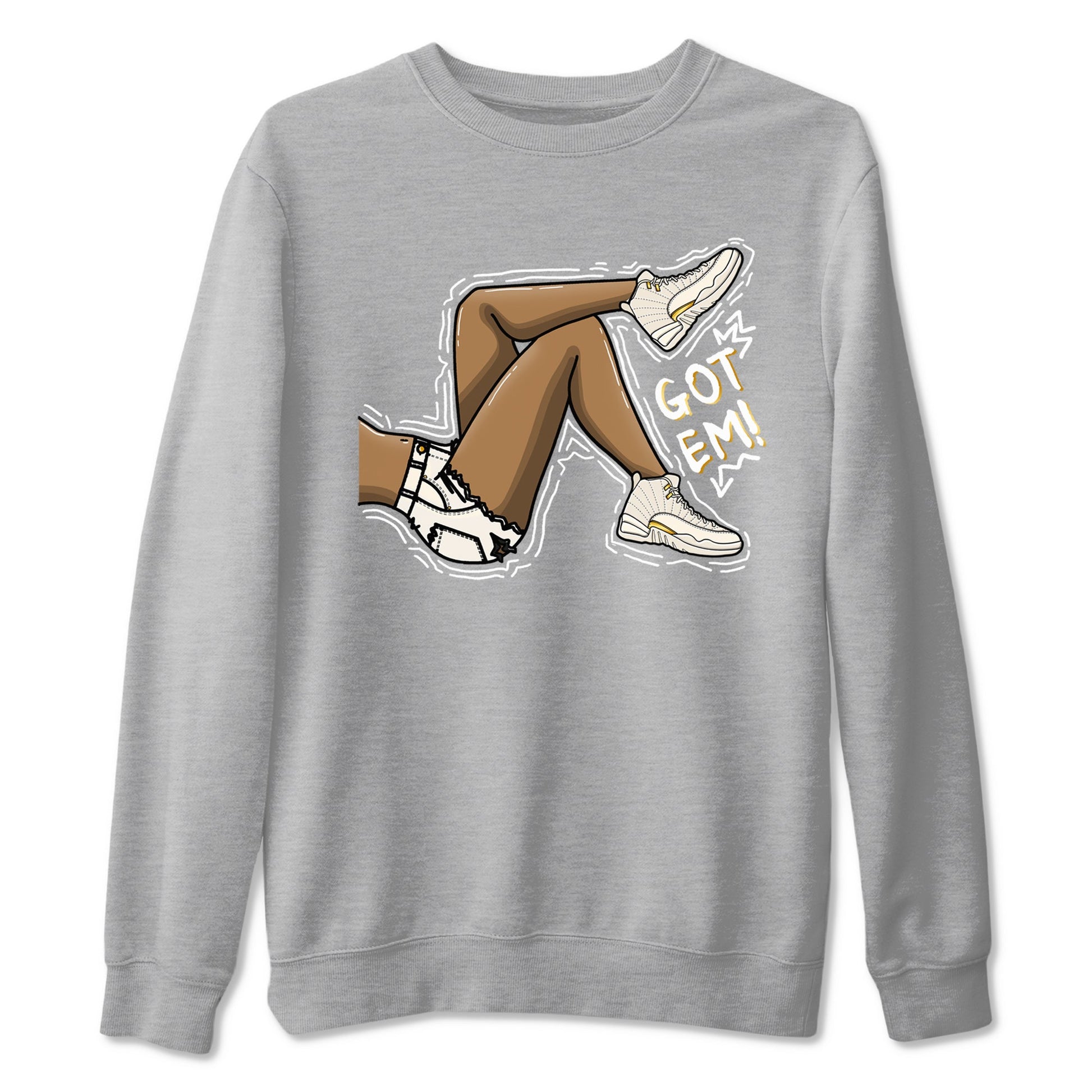 12s Phantom shirts to match jordans Got Em Legs sneaker match tees Air Jordan 12 WMNS Phantom match shoes to clothes SNRT Sneaker Tees unisex cotton Heather Grey 2 shirts