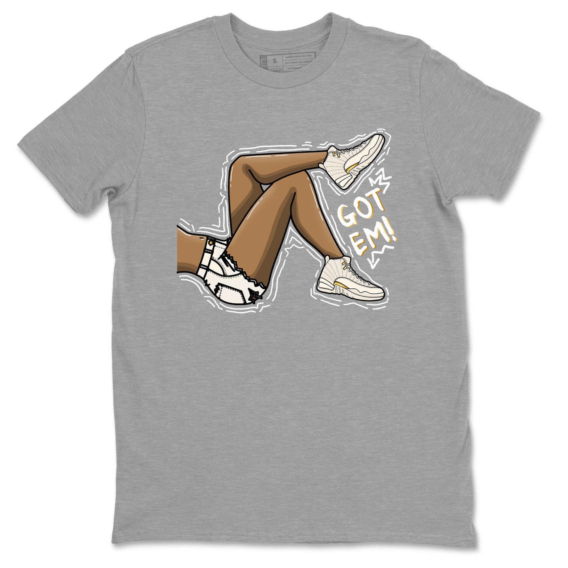 12s Phantom shirts to match jordans Got Em Legs sneaker match tees Air Jordan 12 WMNS Phantom match shoes to clothes SNRT Sneaker Tees unisex cotton Heather Grey 2 shirts