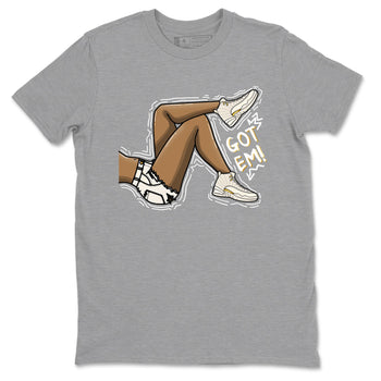 12s Phantom shirts to match jordans Got Em Legs sneaker match tees Air Jordan 12 WMNS Phantom match shoes to clothes SNRT Sneaker Tees unisex cotton Heather Grey 2 shirts
