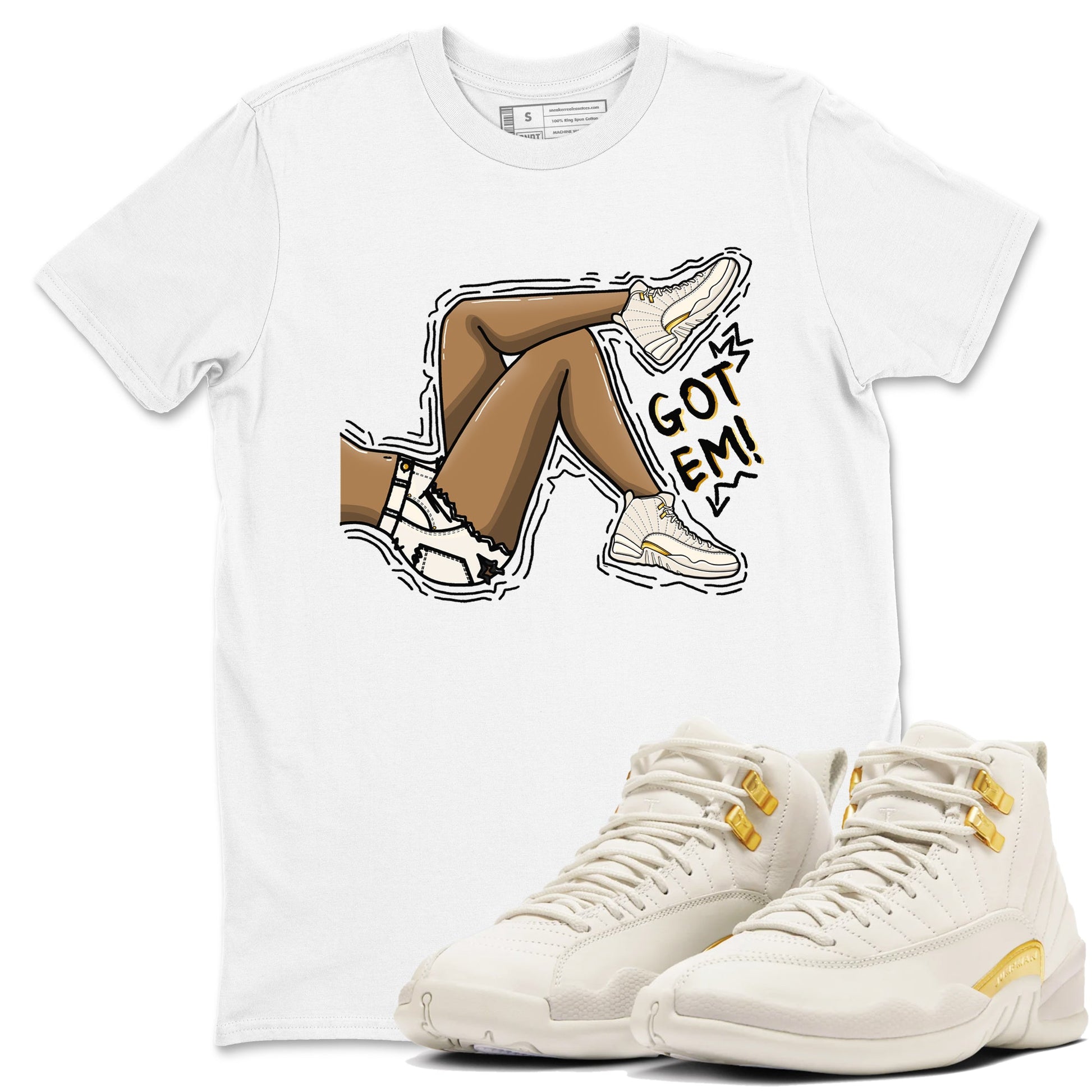 12s Phantom shirts to match jordans Got Em Legs sneaker match tees Air Jordan 12 WMNS Phantom match shoes to clothes SNRT Sneaker Tees unisex cotton White 1 shirts