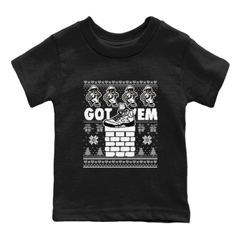 5s White Black shirts to match jordans Got' em Santa sneaker match tees Air Jordan 5 Retro White Black match shoes to clothes SNRT Sneaker Tees Youth Baby Black 2 tee