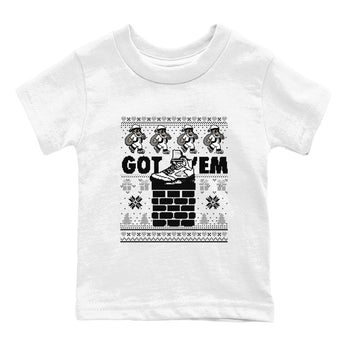 5s White Black shirts to match jordans Got' em Santa sneaker match tees Air Jordan 5 Retro White Black match shoes to clothes SNRT Sneaker Tees Youth Baby White 2 tee