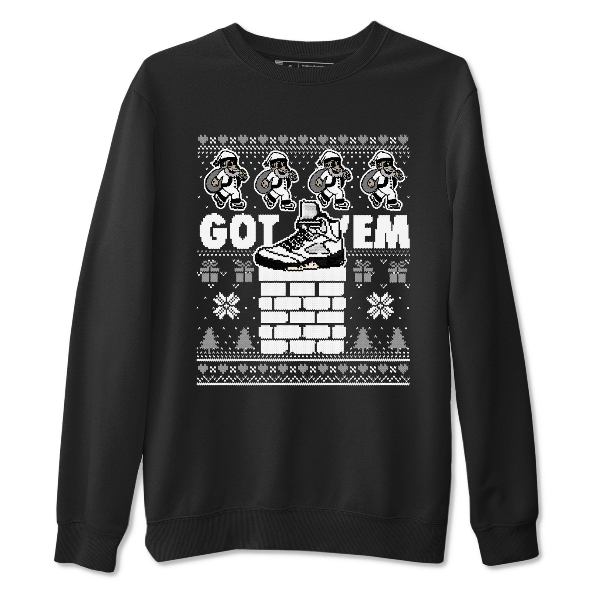 5s White Black shirts to match jordans Got' em Santa sneaker match tees Air Jordan 5 Retro White Black match shoes to clothes SNRT Sneaker Tees unisex cotton Black 2 shirts
