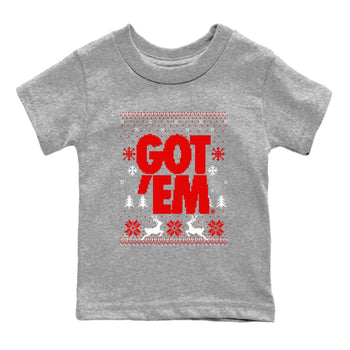 11s Cherry shirts to match jordans Christmas Gift Got Em Ugly Sweater sneaker match tees Air Jordan 11 Retro Cherry match shoes to clothes SNRT Sneaker Tees Youth Baby Heather Grey 2 tee