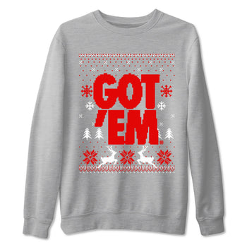 11s Cherry shirts to match jordans Christmas Gift Got Em Ugly Sweater sneaker match tees Air Jordan 11 Retro Cherry match shoes to clothes SNRT Sneaker Tees unisex cotton Heather Grey 2 shirts