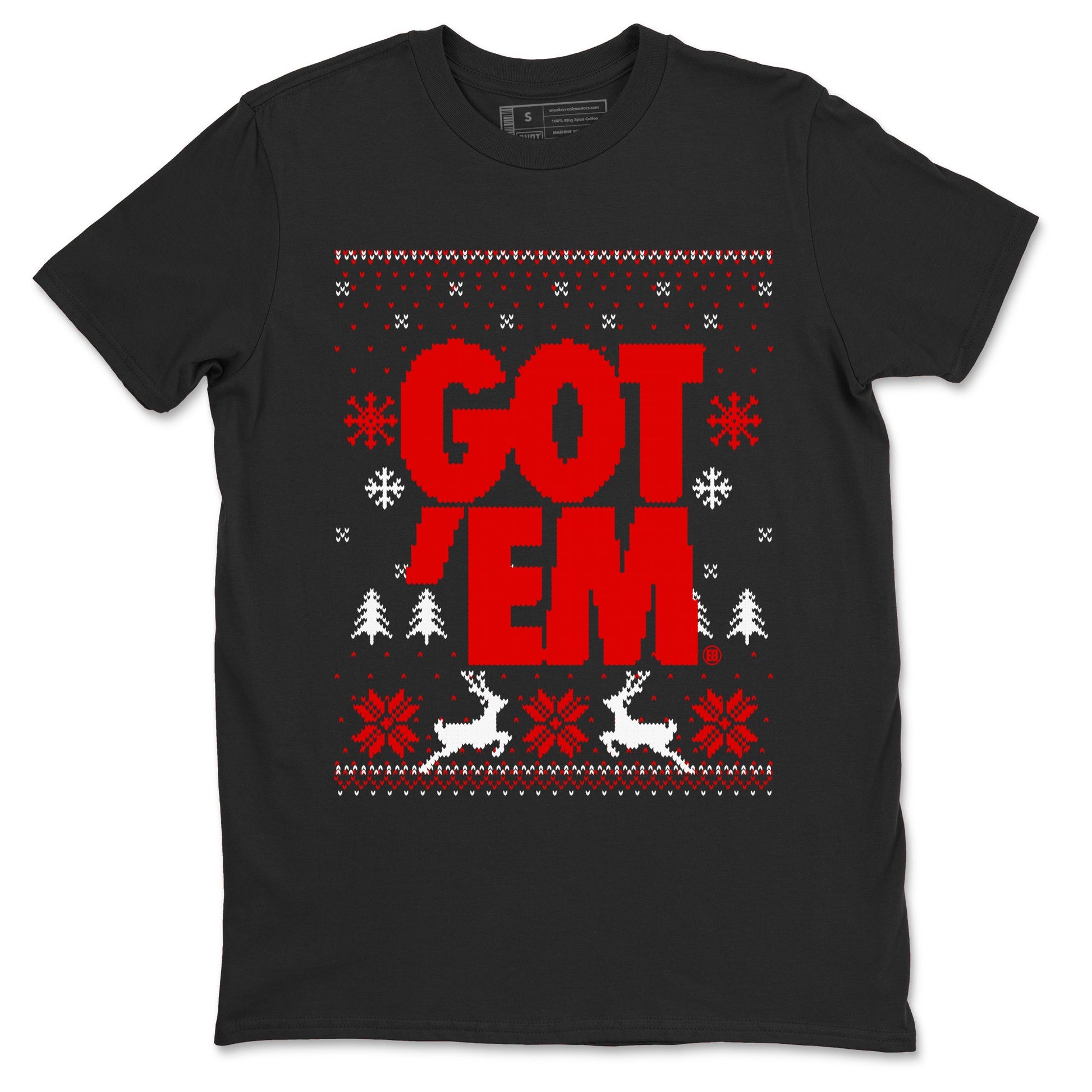 11s Cherry shirts to match jordans Christmas Gift Got Em Ugly Sweater sneaker match tees Air Jordan 11 Retro Cherry match shoes to clothes SNRT Sneaker Tees unisex cotton Black 2 shirts