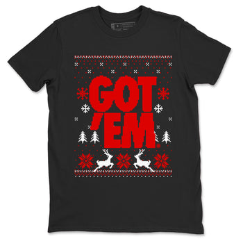 11s Cherry shirts to match jordans Christmas Gift Got Em Ugly Sweater sneaker match tees Air Jordan 11 Retro Cherry match shoes to clothes SNRT Sneaker Tees unisex cotton Black 2 shirts