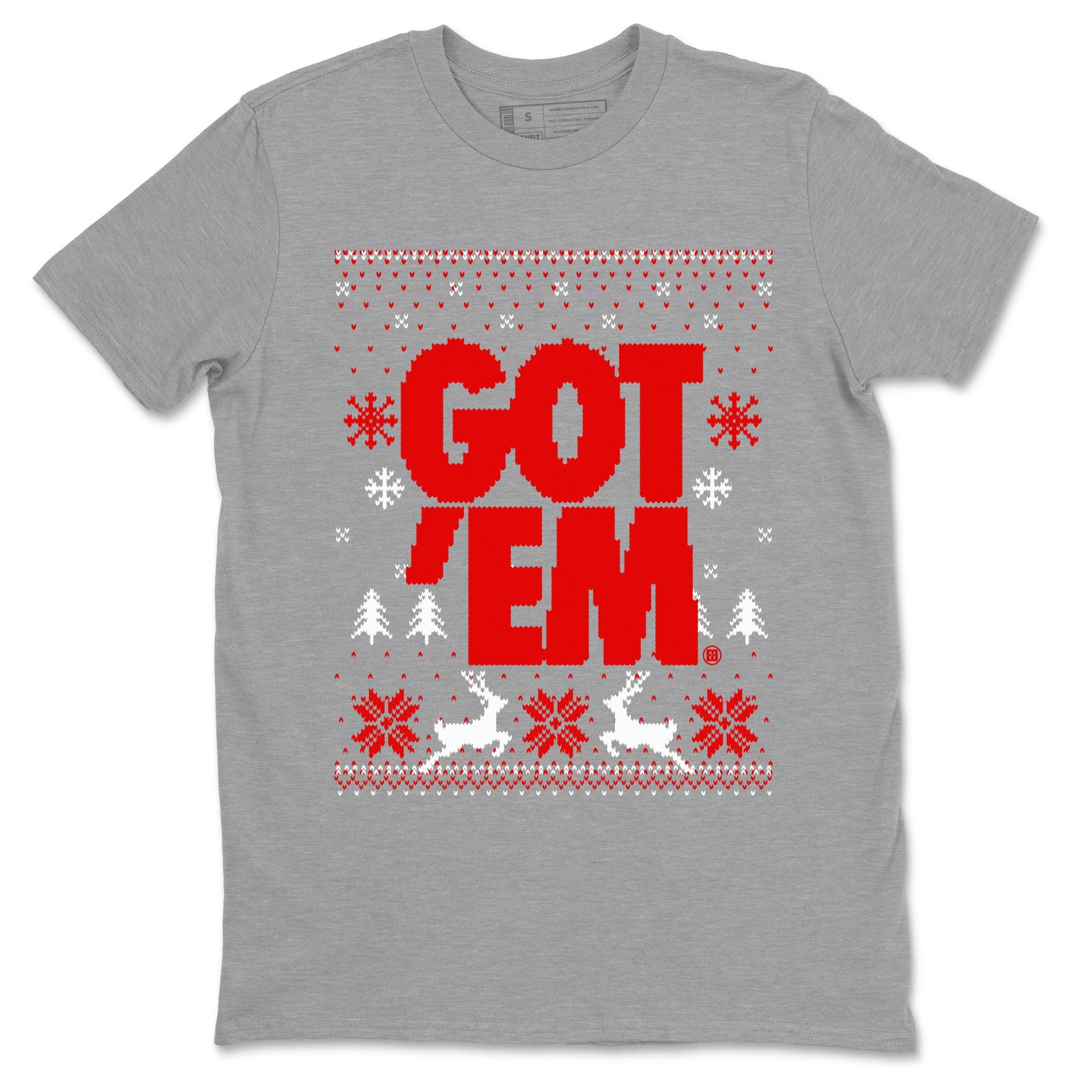 11s Cherry shirts to match jordans Christmas Gift Got Em Ugly Sweater sneaker match tees Air Jordan 11 Retro Cherry match shoes to clothes SNRT Sneaker Tees unisex cotton Heather Grey 2 shirts