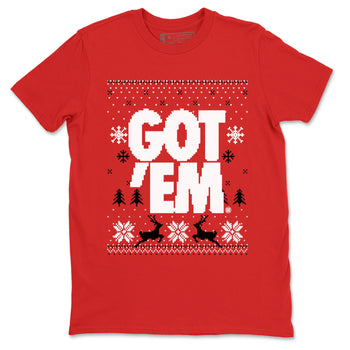 11s Cherry shirts to match jordans Christmas Gift Got Em Ugly Sweater sneaker match tees Air Jordan 11 Retro Cherry match shoes to clothes SNRT Sneaker Tees unisex cotton Red 2 shirts