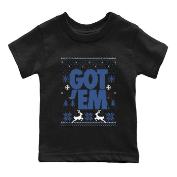 11s Diffused Blue shirts to match jordans Christmas Gift Got Em Ugly Sweater sneaker match tees Air Jordan 11 Retro Diffused Blue match shoes to clothes SNRT Sneaker Tees Youth Baby Black 2 tee