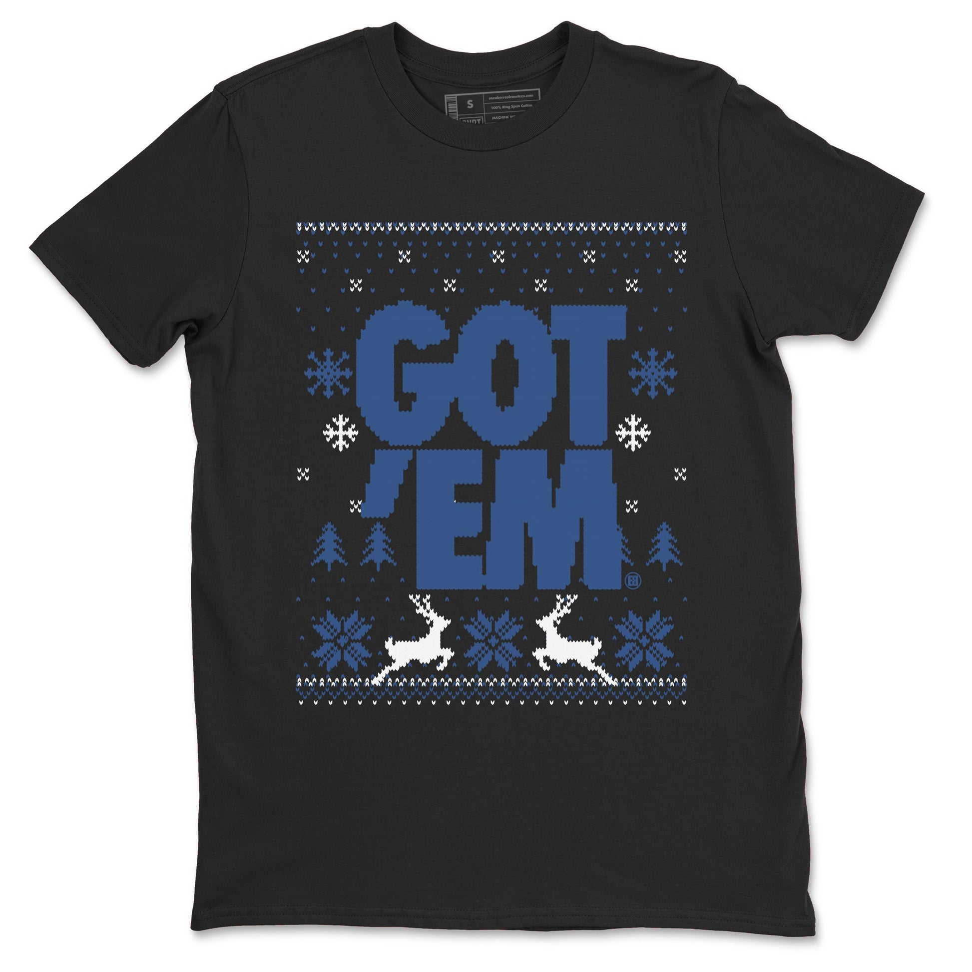 11s Diffused Blue shirts to match jordans Christmas Gift Got Em Ugly Sweater sneaker match tees Air Jordan 11 Retro Diffused Blue match shoes to clothes SNRT Sneaker Tees unisex cotton Black 2 shirts