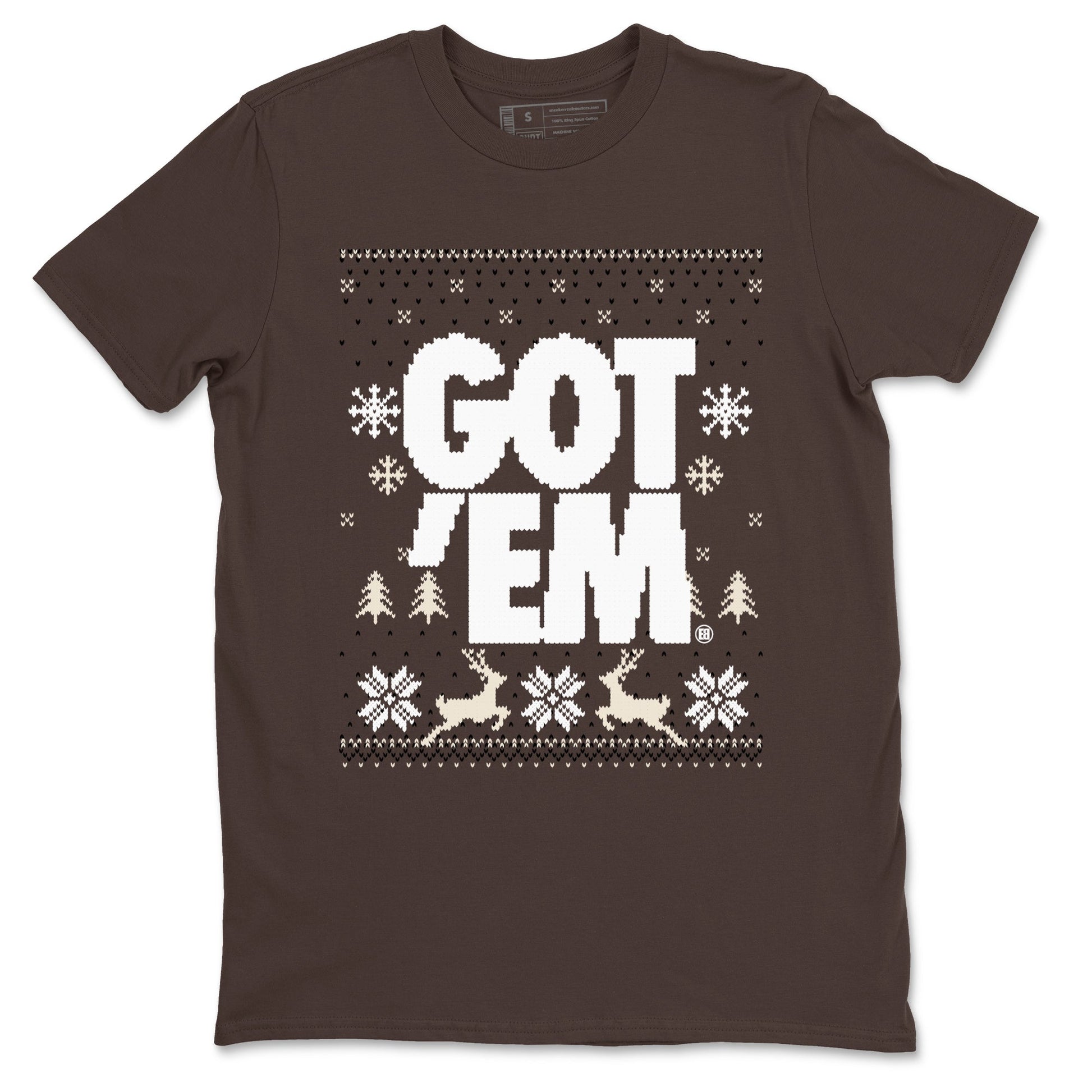AJ12 Baroque Brown shirts to match jordans Got Em Ugly Sweater best t shirts to wear with jordans SoleFly x Jordan 12 Baroque Brown match shoes to clothes SNRT Sneaker Tees unisex cotton Dark Chocolate 2 shirts