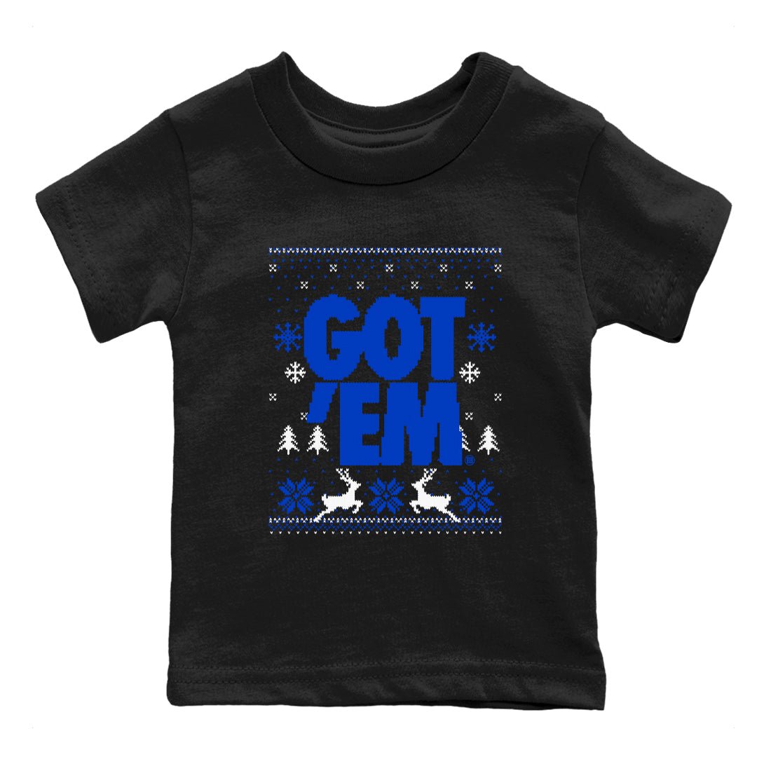 Air Jordan 12 Blueberry t-shirts to match sneakers Christmas Holiday Gift Got Em Ugly Sweater sneaker match tees 12s Blueberry match shoes to clothes SNRT Sneaker Tees Youth Baby Black 2 tee