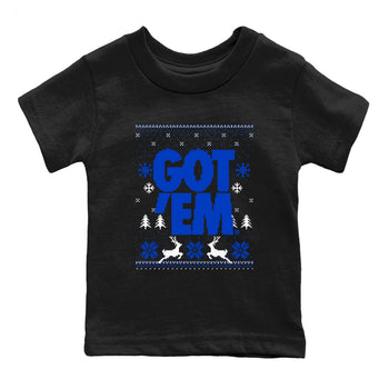 Air Jordan 12 Blueberry t-shirts to match sneakers Christmas Holiday Gift Got Em Ugly Sweater sneaker match tees 12s Blueberry match shoes to clothes SNRT Sneaker Tees Youth Baby Black 2 tee
