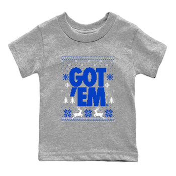 Air Jordan 12 Blueberry t-shirts to match sneakers Christmas Holiday Gift Got Em Ugly Sweater sneaker match tees 12s Blueberry match shoes to clothes SNRT Sneaker Tees Youth Baby Heather Grey 2 tee