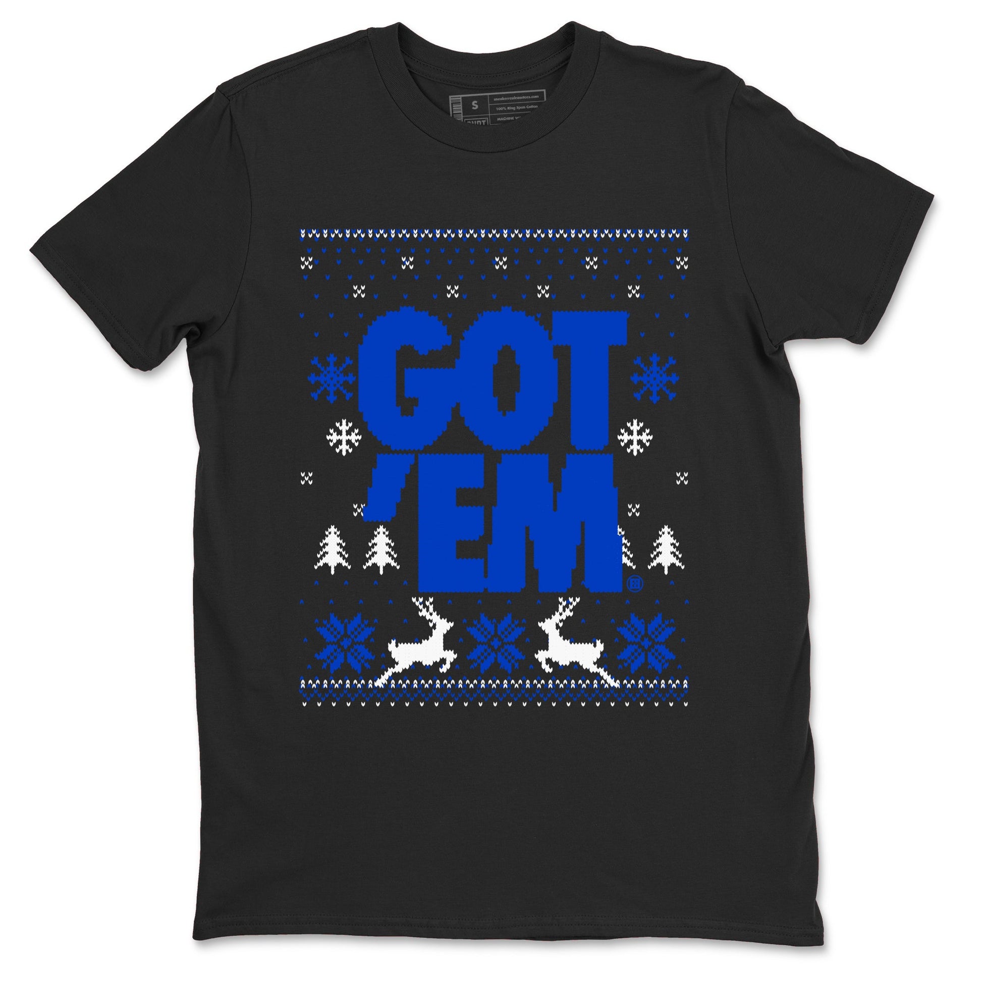 Air Jordan 12 Blueberry t-shirts to match sneakers Christmas Holiday Gift Got Em Ugly Sweater sneaker match tees 12s Blueberry match shoes to clothes SNRT Sneaker Tees unisex cotton Black 2 shirts