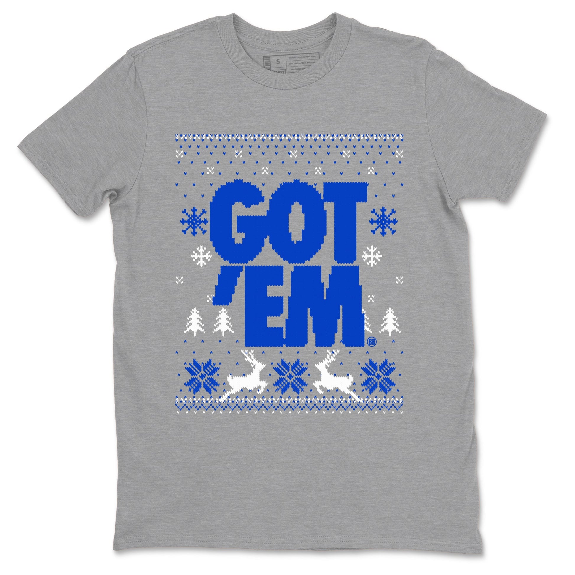 Air Jordan 12 Blueberry t-shirts to match sneakers Christmas Holiday Gift Got Em Ugly Sweater sneaker match tees 12s Blueberry match shoes to clothes SNRT Sneaker Tees unisex cotton Heather Grey 2 shirts