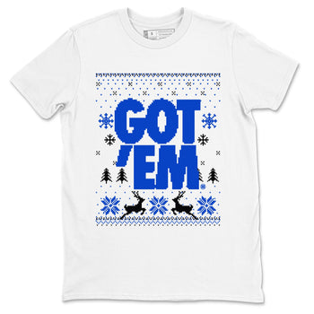 Air Jordan 12 Blueberry t-shirts to match sneakers Christmas Holiday Gift Got Em Ugly Sweater sneaker match tees 12s Blueberry match shoes to clothes SNRT Sneaker Tees unisex cotton White 2 shirts
