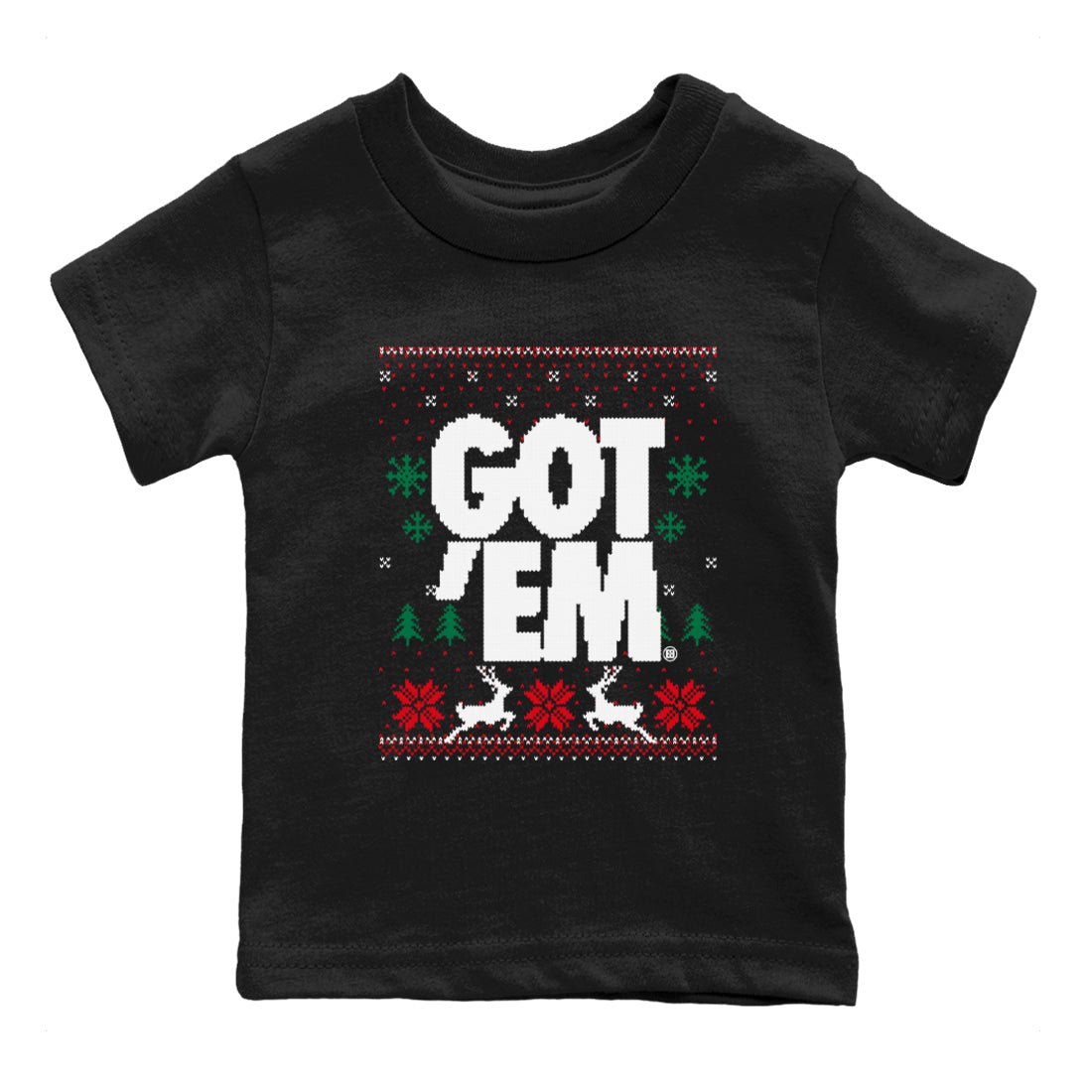 Air Jordan 2 Low Retro Christmas shirts to match jordans Christmas Gift Got Em Ugly Sweater sneaker match tees Air Jordan 2 Christmas match shoes to clothes SNRT Sneaker Tees Youth Baby Black 2 tee